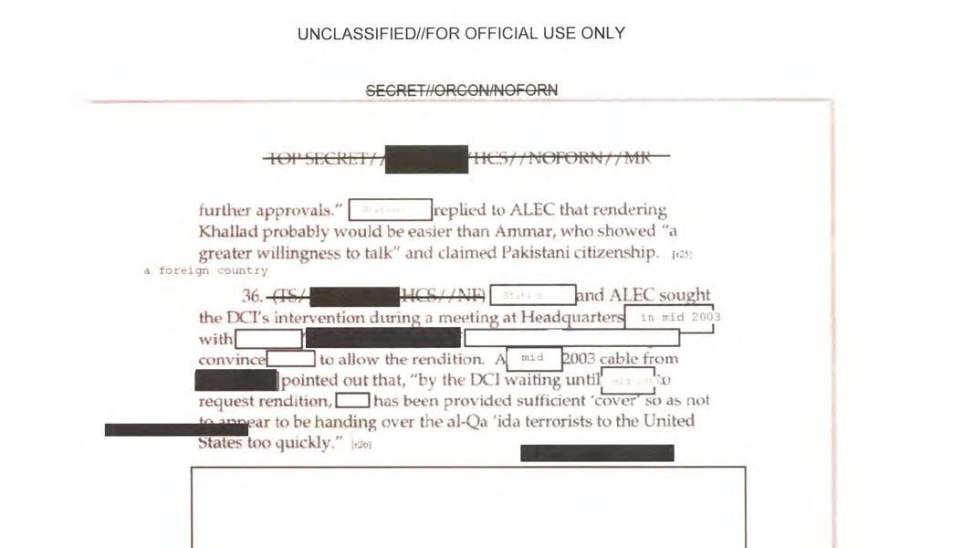 Report of the CIA Inspector General Regarding Allegations of Torture Made by Ammar al-Baluchi